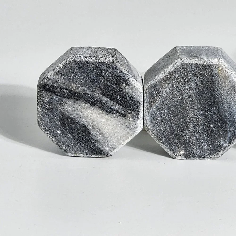Home Decor Wholesale 6 Knob for Drawer Dresser Pulls Decorative Hexagon Gray